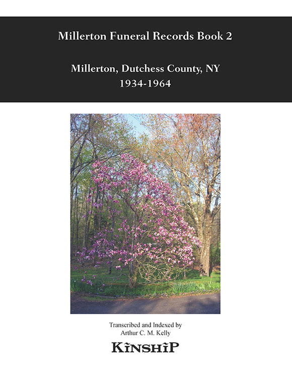 Millerton Funeral Records, Book 2, 1934-1964
